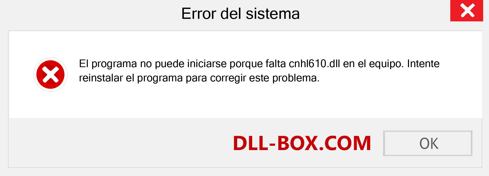 ¿Falta el archivo cnhl610.dll ?. Descargar para Windows 7, 8, 10 - Corregir cnhl610 dll Missing Error en Windows, fotos, imágenes