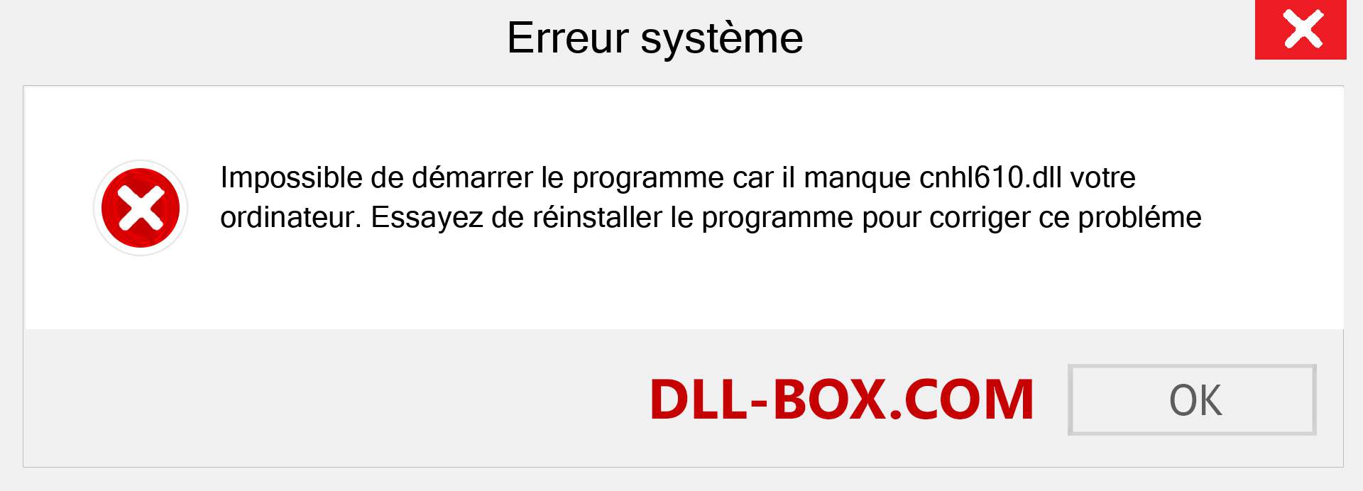 Le fichier cnhl610.dll est manquant ?. Télécharger pour Windows 7, 8, 10 - Correction de l'erreur manquante cnhl610 dll sur Windows, photos, images